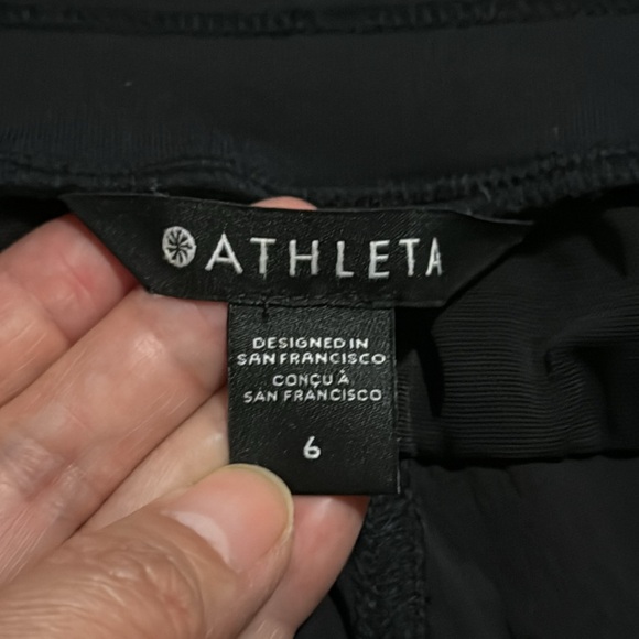 Athleta Trekkie North Crop Jogger Textured Black High Rise Zip Pockets-6 - Picture 8 of 9